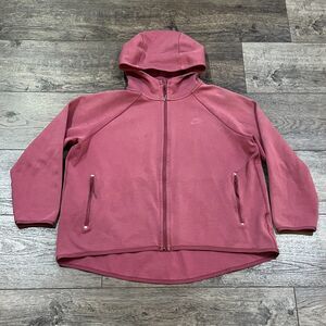 Nike Tech Fleece Full Zip Hoodie Jacket Pink/Mauve - Women's XL MSRP $149